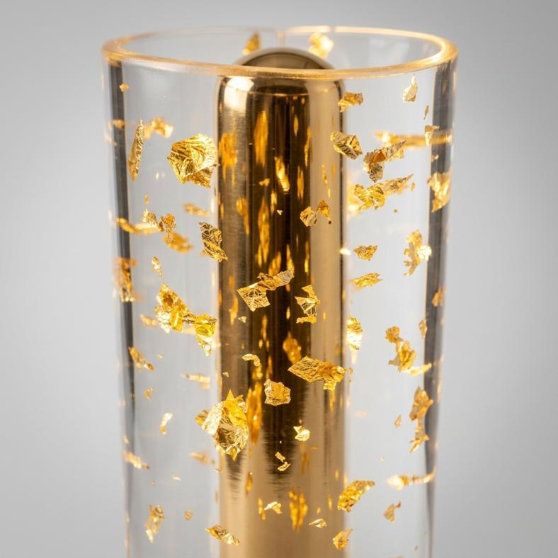 Luxury Gold Foil Acrylic LED Table Lamp | Ambient Night Light