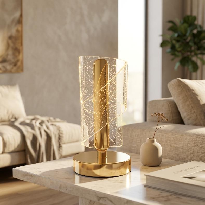 Modern Starry Acrylic LED Table Lamp | Cosmic Glow Bedside Light